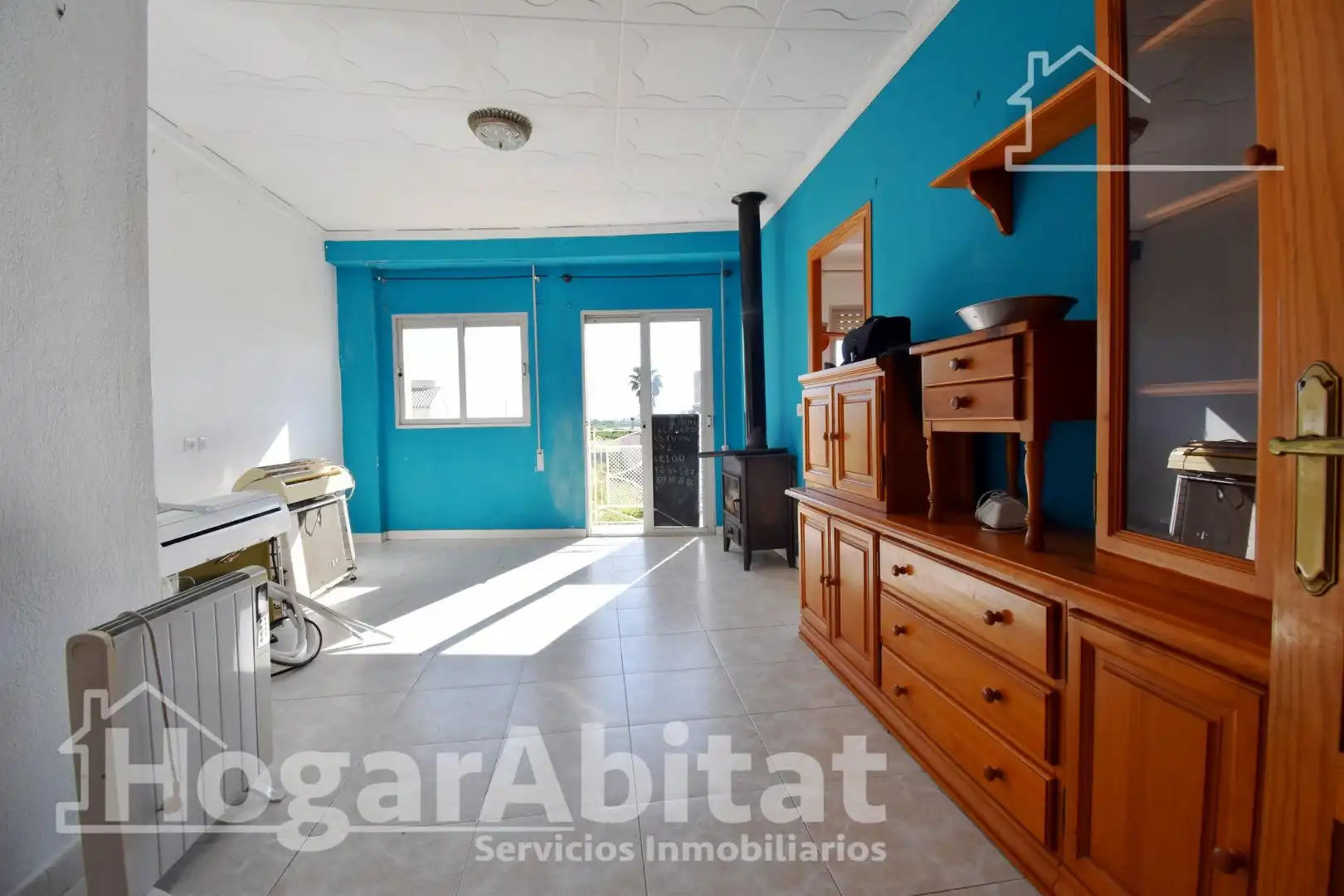 Sala de estar de Piso en venta en Bellreguard con Aire acondicionado, Calefacción y Terraza