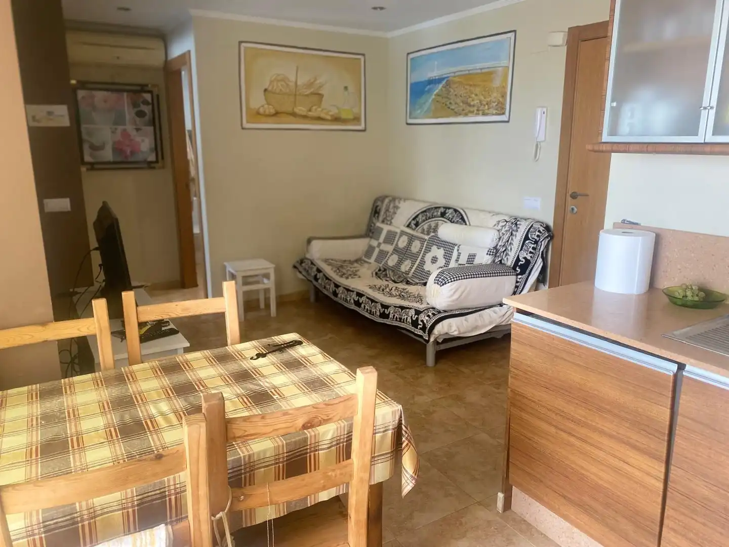 Wohnzimmer von Wohnungen zur Miete in Chilches / Xilxes mit Klimaanlage, Heizung und Terrasse