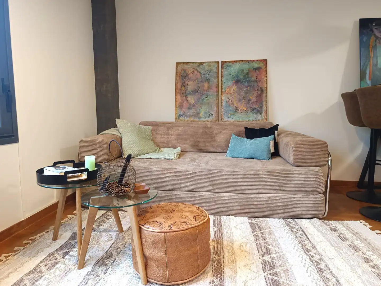 Living room of Flat for rent in Noreña  with Heating, Parquet flooring and Furnished