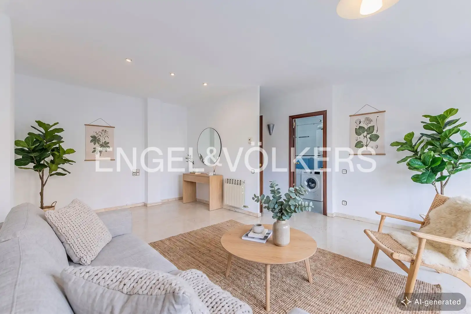 Wohnzimmer von Wohnung zum Verkauf in Barcelona mit Klimaanlage, Heizung und Terrasse
