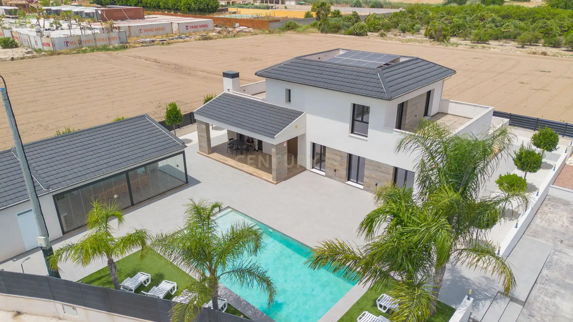 Vista exterior de Casa o xalet en venda en Catral amb Aire condicionat, Jardí privat i Piscina