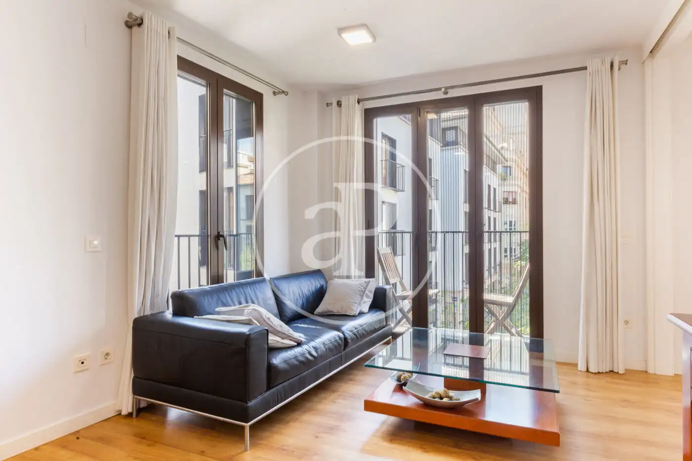 Living room of Flat for rent in Valencia  with Air Conditioner, Heating and Furnished