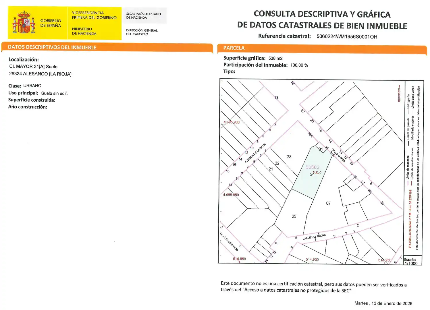 Terreno residenziale in vendita a Calle Mayor