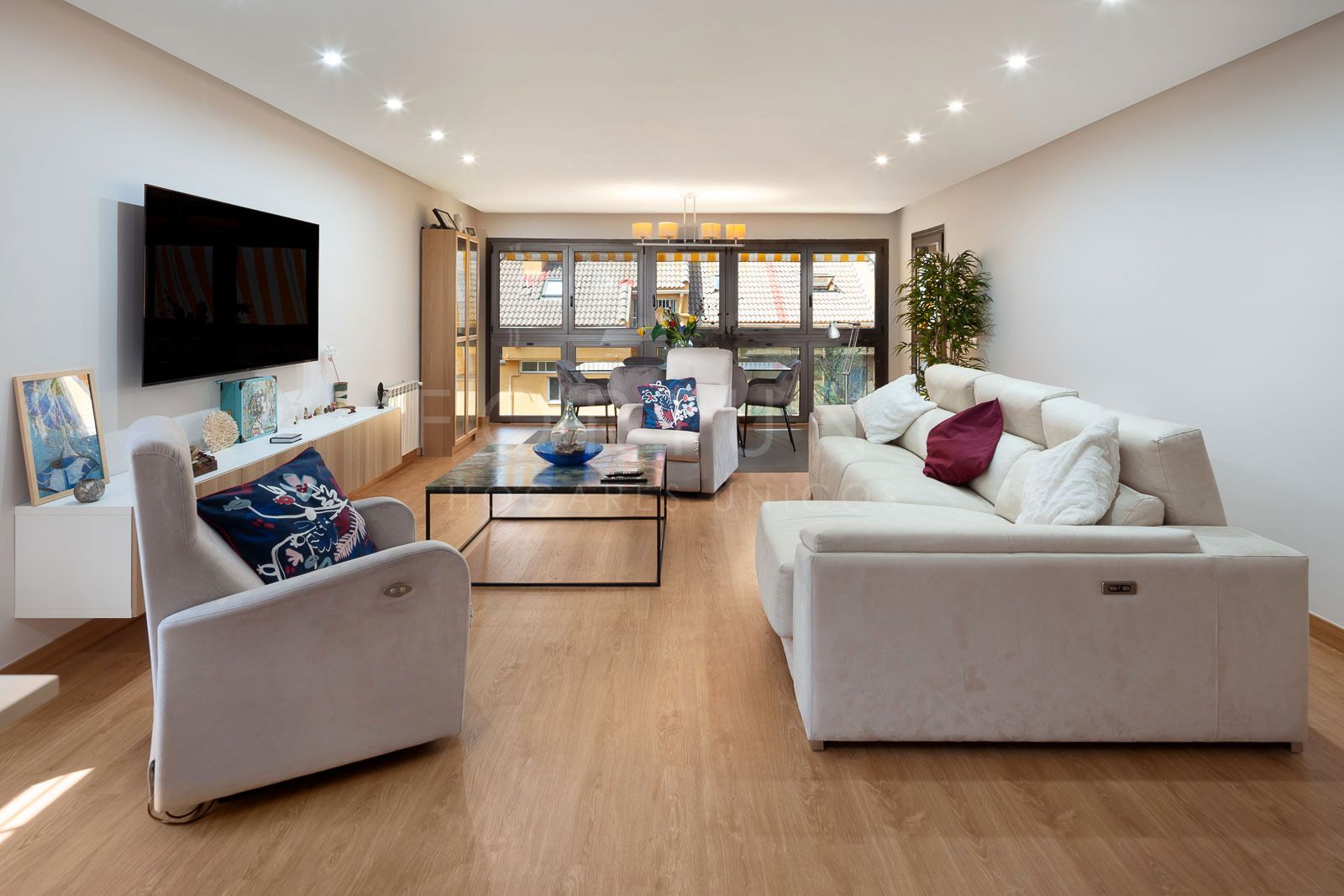 Sala de estar de Piso de alquiler en Málaga Capital con Aire acondicionado, Calefacción y Terraza