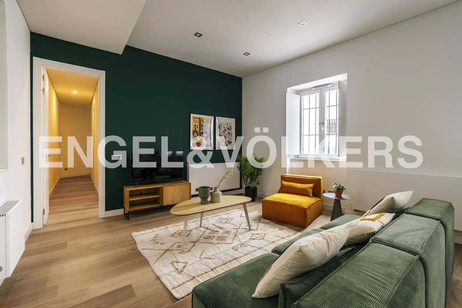 Wohnzimmer von Wohnungen zur Miete in Madrid mit Klimaanlage, Heizung und Möbliert