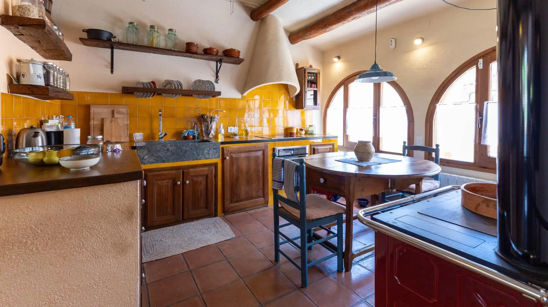 Cocina de Finca rústica en venta en El Bruc con Calefacción y Terraza