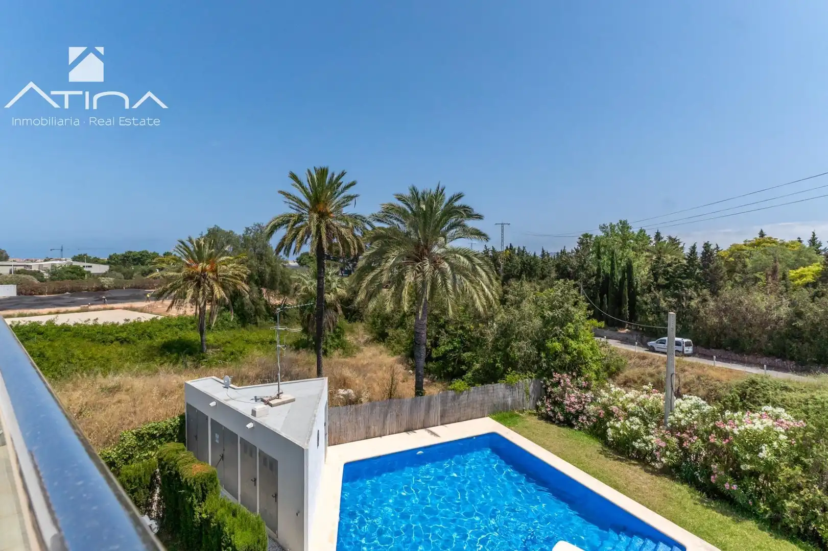 Garten von Einfamilien-Reihenhaus zum Verkauf in Jávea / Xàbia mit Klimaanlage, Terrasse und Gemeinschaftspool