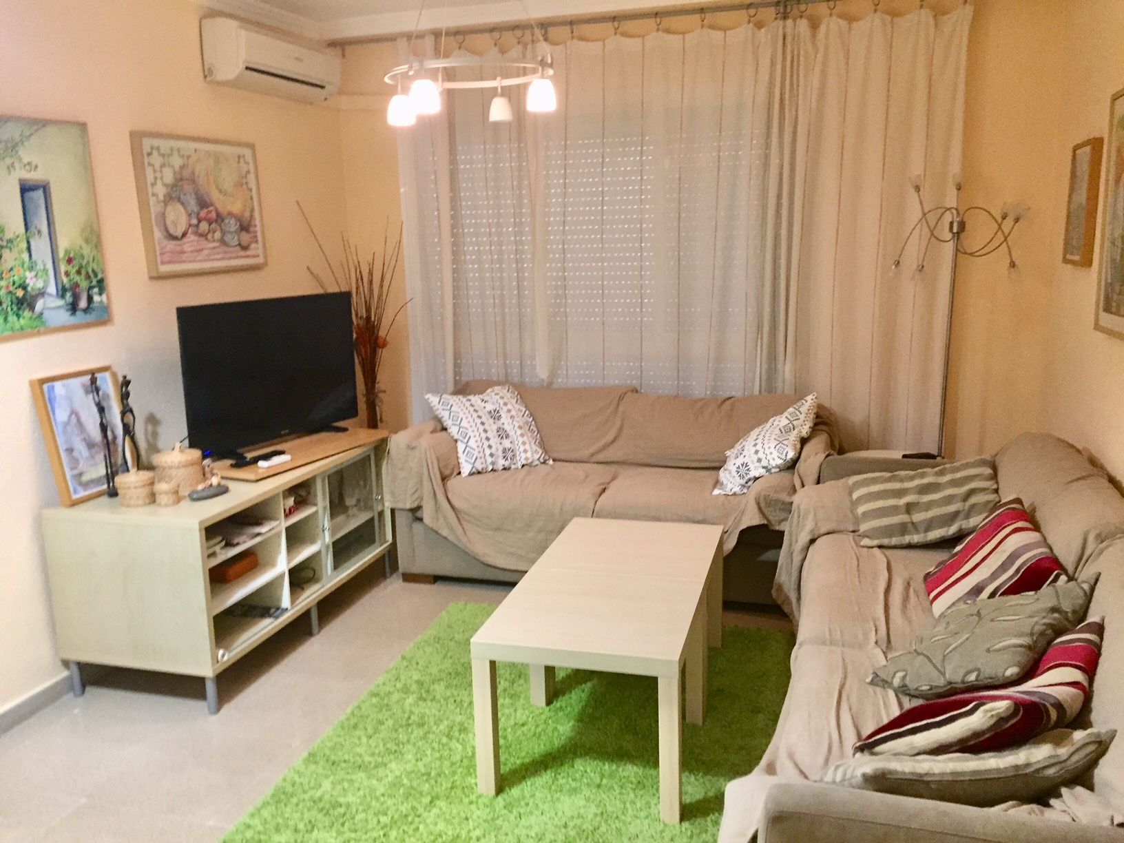 Sala de estar de Piso de alquiler en Málaga Capital con Aire acondicionado y Amueblado