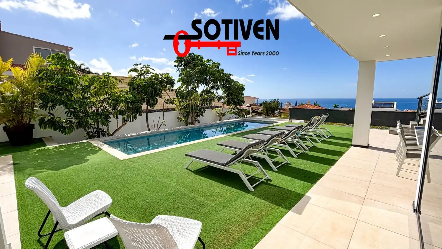 Terraza de Casa o chalet en venta en Adeje con Jardín privado, Terraza y Piscina