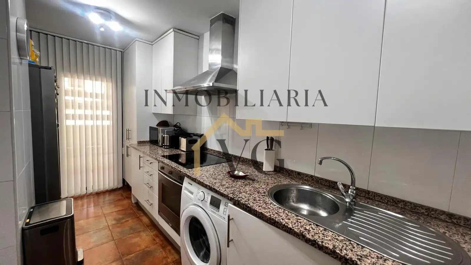 Kitchen of Flat for sale in Guillena  with Parquet flooring, Storage room and Swimming Pool