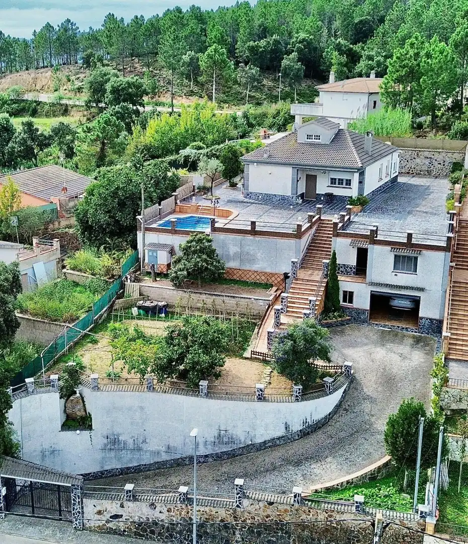Jardí de Casa o xalet en venda en Riudarenes amb Aire condicionat, Terrassa i Piscina