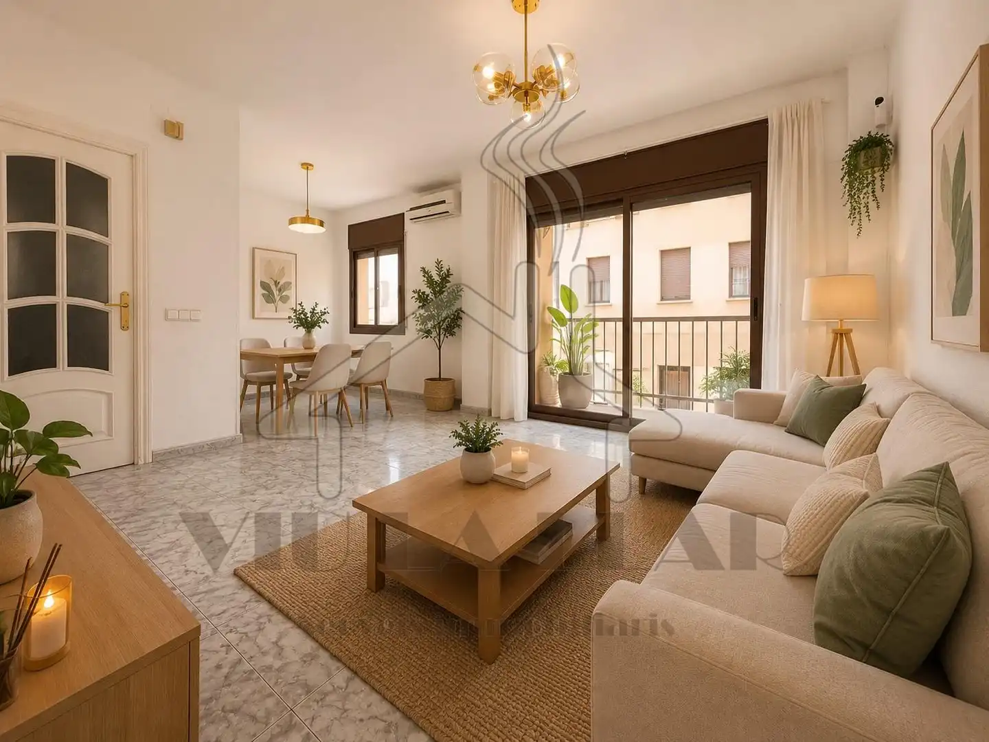 Wohnzimmer von Wohnung zum Verkauf in Mataró mit Klimaanlage und Heizung