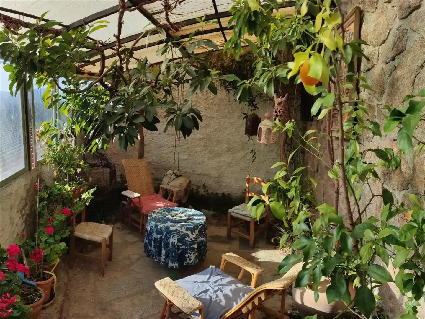 Terrasse von Country house zum Verkauf in Valdemanco mit Privatgarten, Abstellraum und Ofen