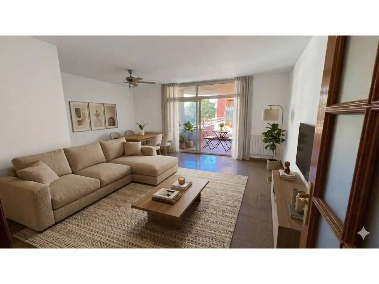 Living room of Flat for sale in Figueres  with Heating, Terrace and Community pool