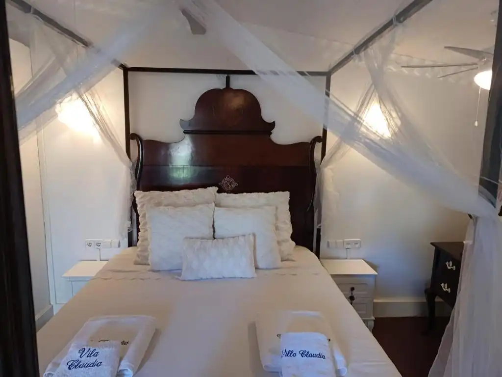 Schlafzimmer von Haus oder Chalet zur Miete in L'Ametlla de Mar  mit Klimaanlage, Privatgarten und Schwimmbad