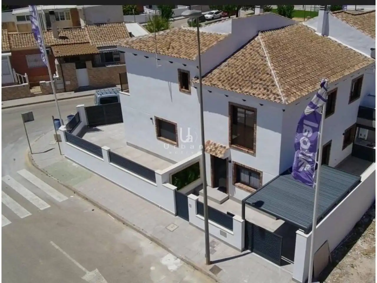 Vista exterior de Casa adosada en venta en Pilar de la Horadada con Aire acondicionado, Calefacción y Jardín privado