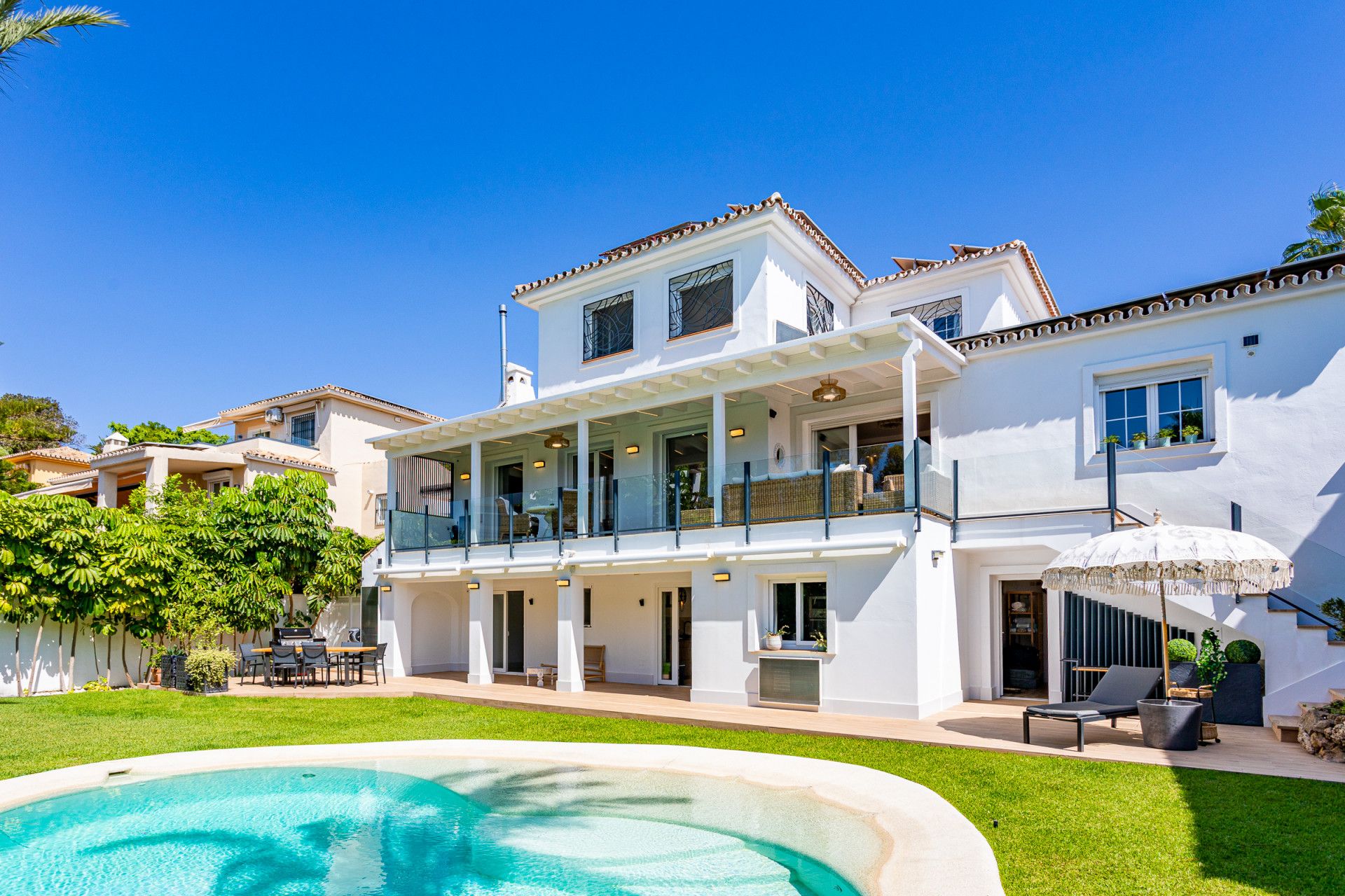 Jardí de Casa o xalet en venda en Mijas amb Aire condicionat, Calefacció i Jardí privat