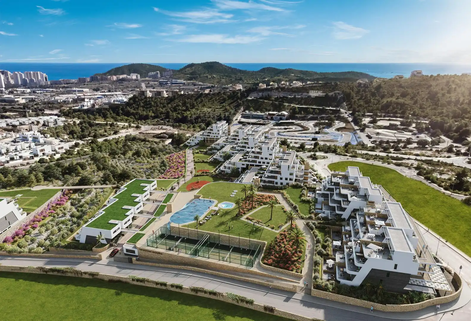 Vista exterior de Estudio en venta en Finestrat con Piscina comunitaria