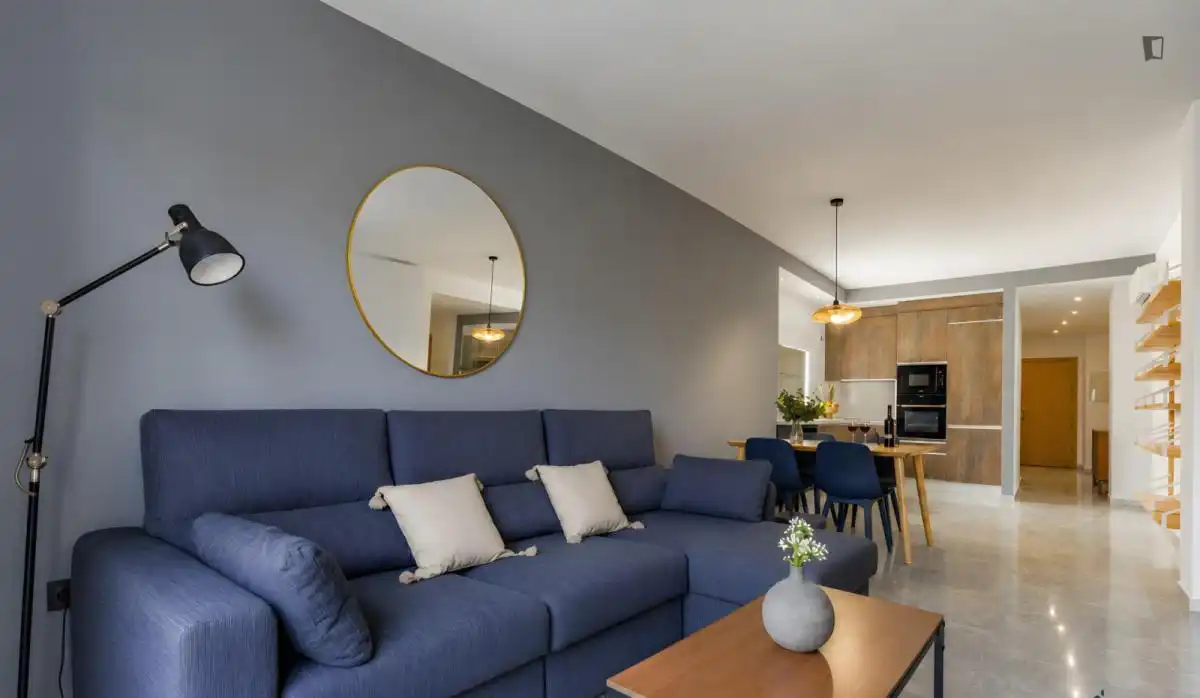 Wohnzimmer von Wohnungen zur Miete in Málaga mit Klimaanlage, Heizung und Möbliert