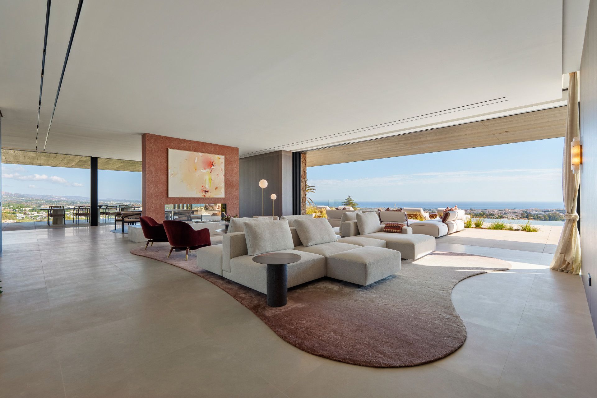 Sala d'estar de Casa o xalet en venda en Benahavís amb Aire condicionat, Jardí privat i Terrassa