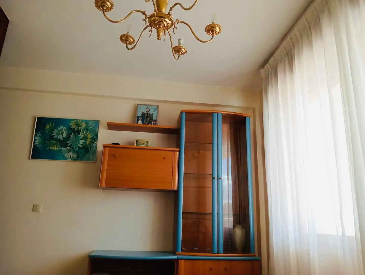 Sala de estar de Apartamento en venta en Sanxenxo con Piscina