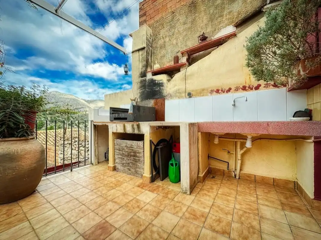Terraza de Casa o chalet en venta en La Vall de Laguar con Aire acondicionado, Calefacción y Jardín privado