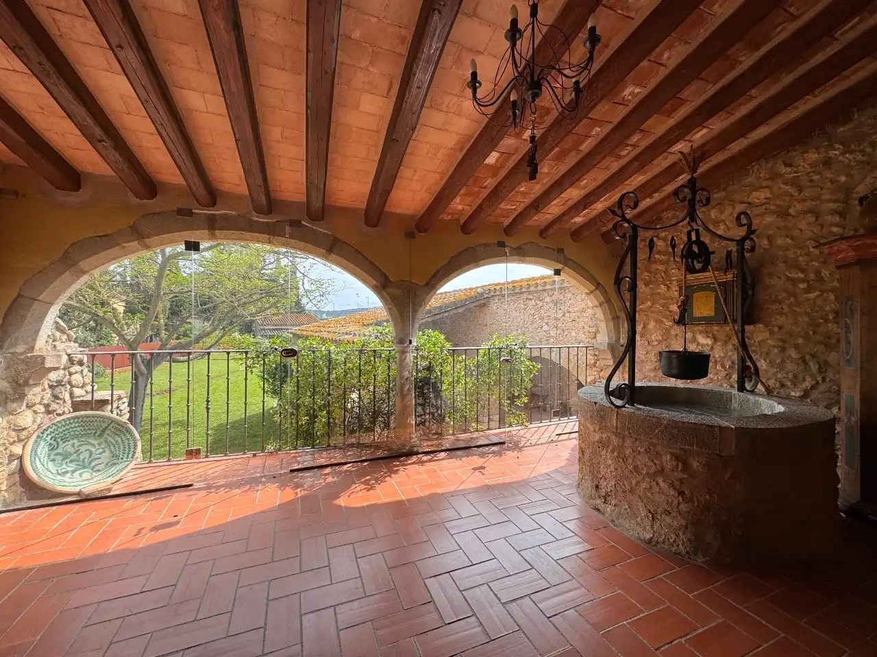 Terrace of Country homes for sale in Viladamat  with Private garden, Terrace and Swimming Pool