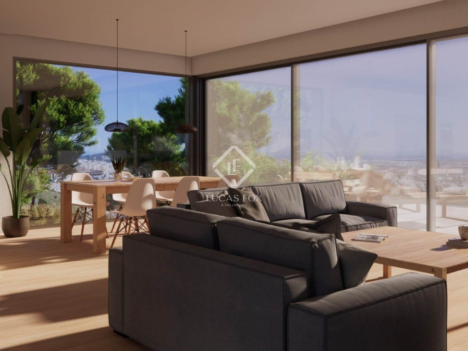 Sala d'estar de Casa o xalet en venda en Esplugues de Llobregat amb Aire condicionat, Calefacció i Parquet