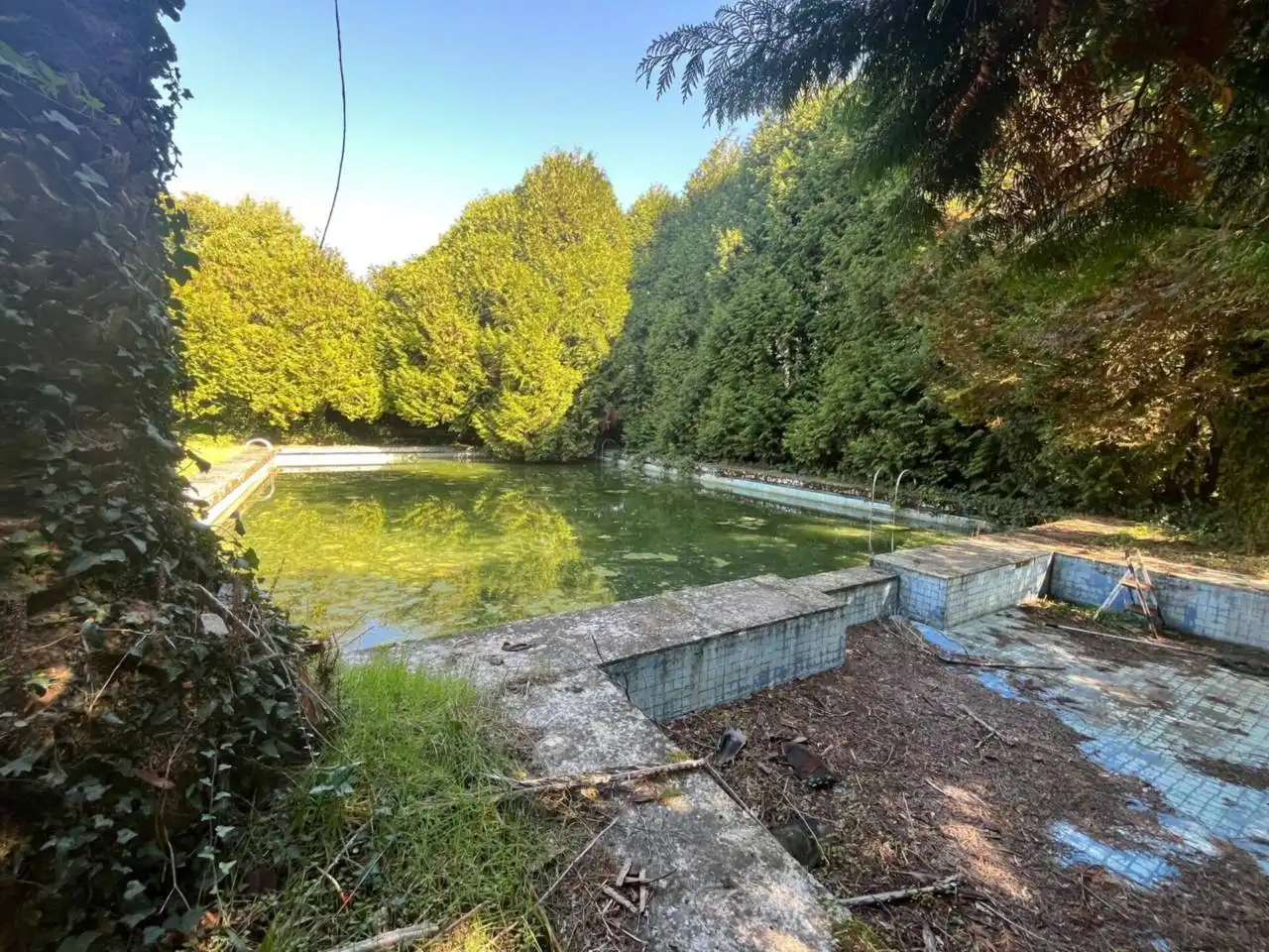 Swimming pool of Houses for sale in Santiago de Compostela   with Heating, Private garden and Parquet flooring