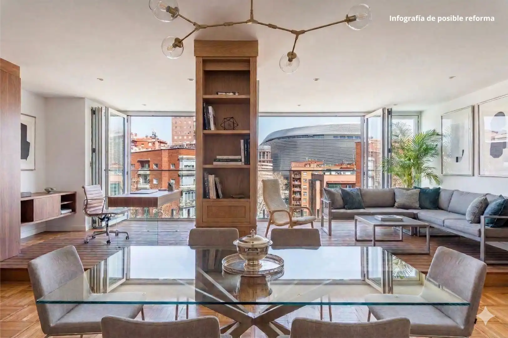 Living room of Attic for sale in  Madrid Capital  with Air Conditioner, Terrace and Storage room