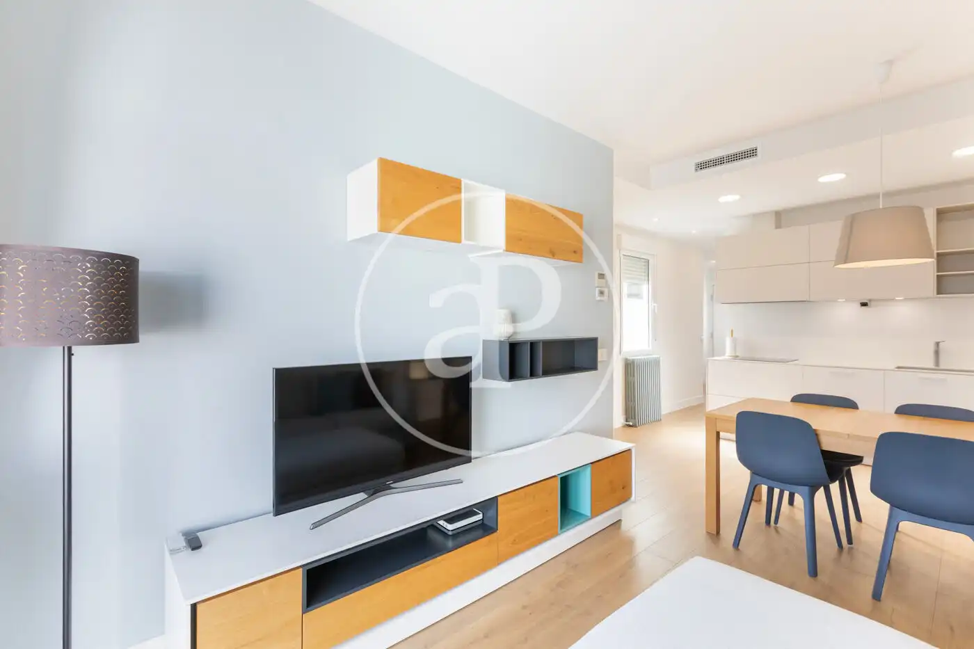 Wohnzimmer von Dachboden zur Miete in Madrid mit Klimaanlage, Heizung und Terrasse