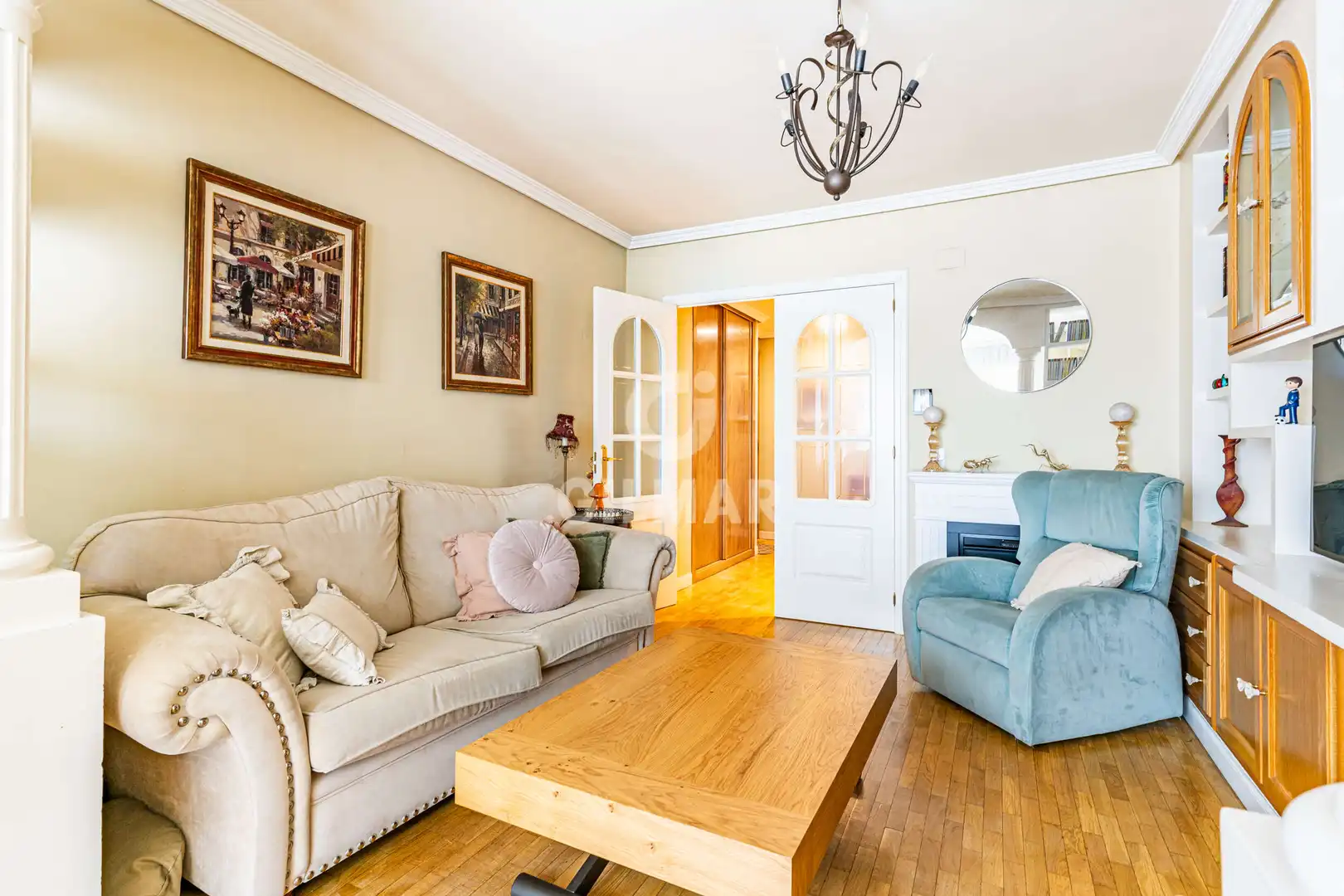 Living room of Flat for sale in Madrid  with Heating, Private garden and Storage room