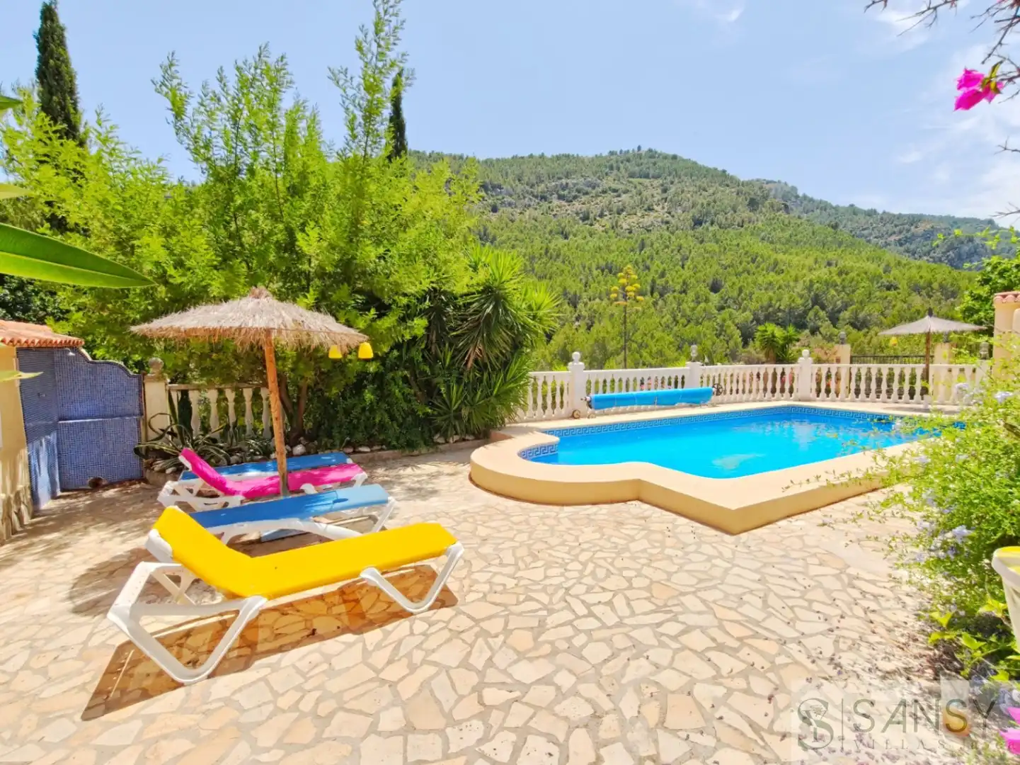 Schwimmbecken von Haus oder Chalet zum Verkauf in Castell de Castells mit Klimaanlage, Terrasse und Abstellraum