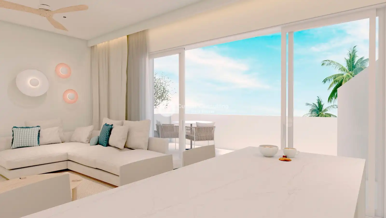 Sala d'estar de Apartament en venda en Pilar de la Horadada amb Aire condicionat, Calefacció i Jardí privat