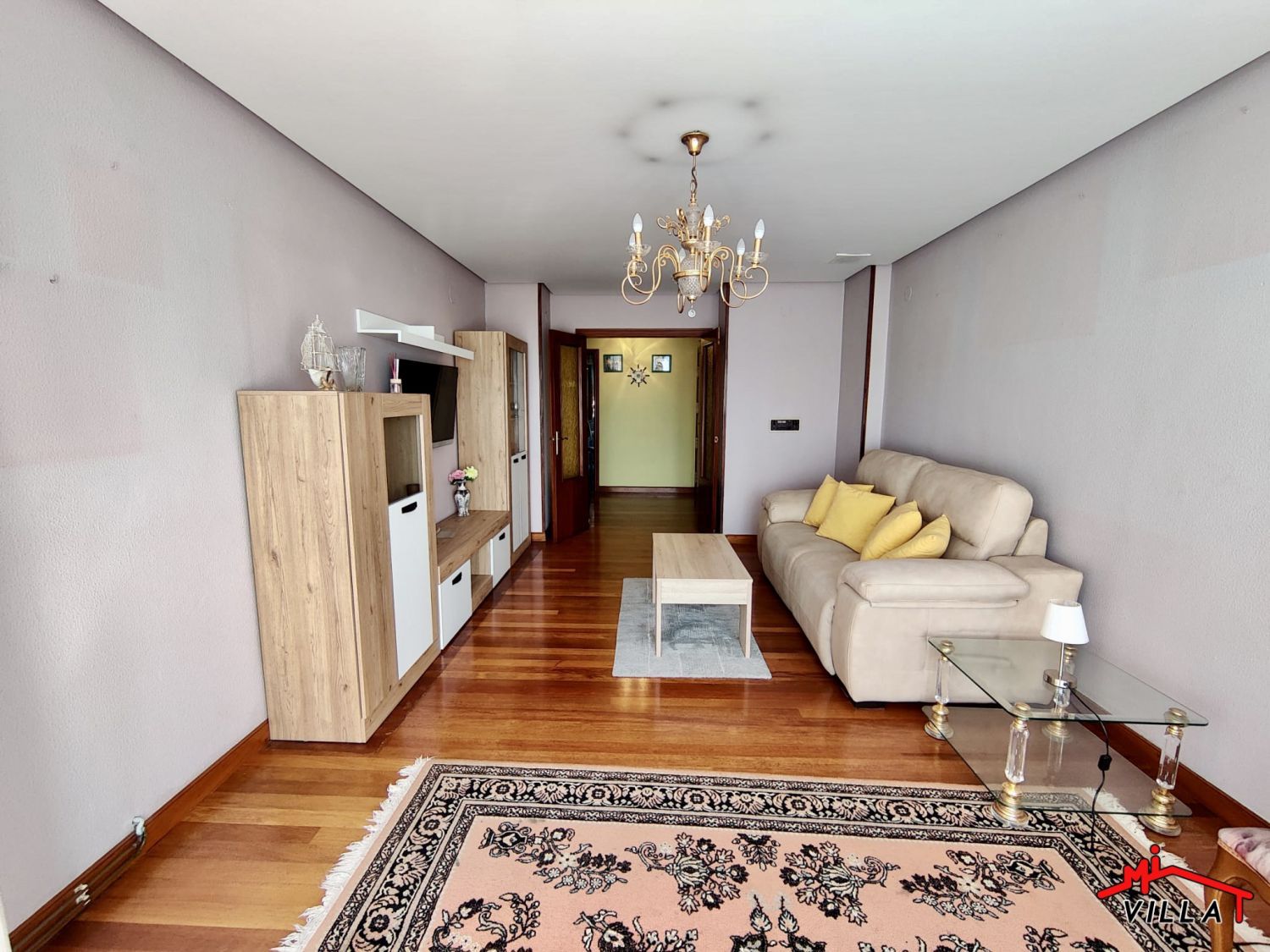 Living room of Flat for sale in Laredo  with Heating, Terrace and Furnished