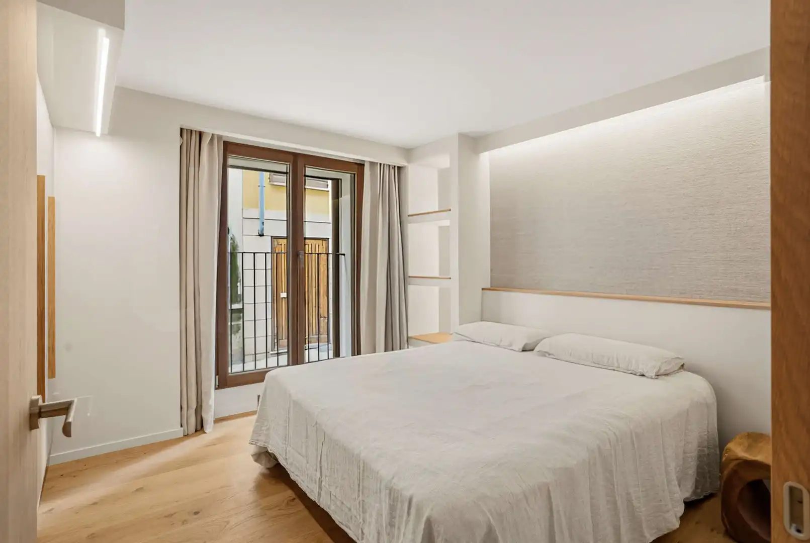 Schlafzimmer von Erdgeschoss zum Verkauf in  Palma de Mallorca mit Klimaanlage, Heizung und Parkett