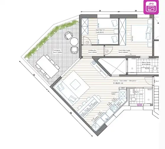 Ático en venta en Barcelona con Aire acondicionado, Parquet y Terraza