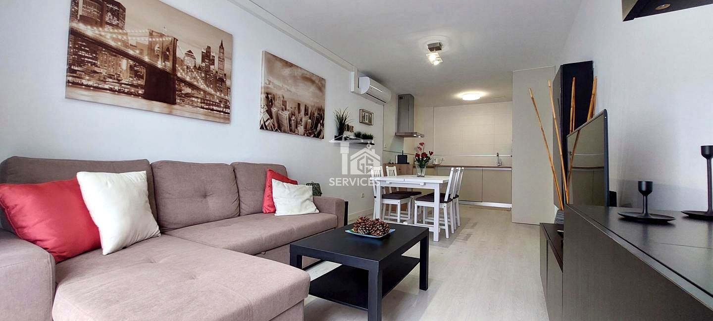 Living room of Flat for sale in Adeje  with Air Conditioner, Furnished and Balcony