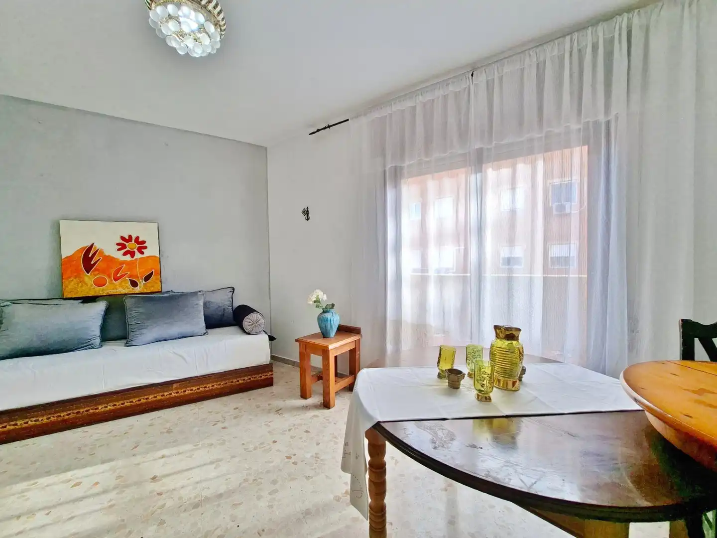 Living room of Flat for sale in Roquetas de Mar  with Balcony