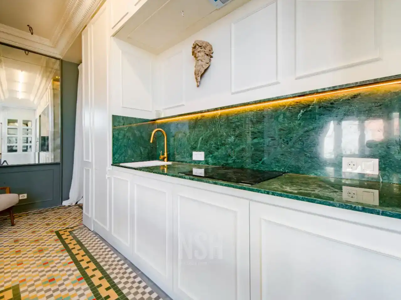 Kitchen of Flat for sale in  Madrid Capital  with Air Conditioner and Terrace