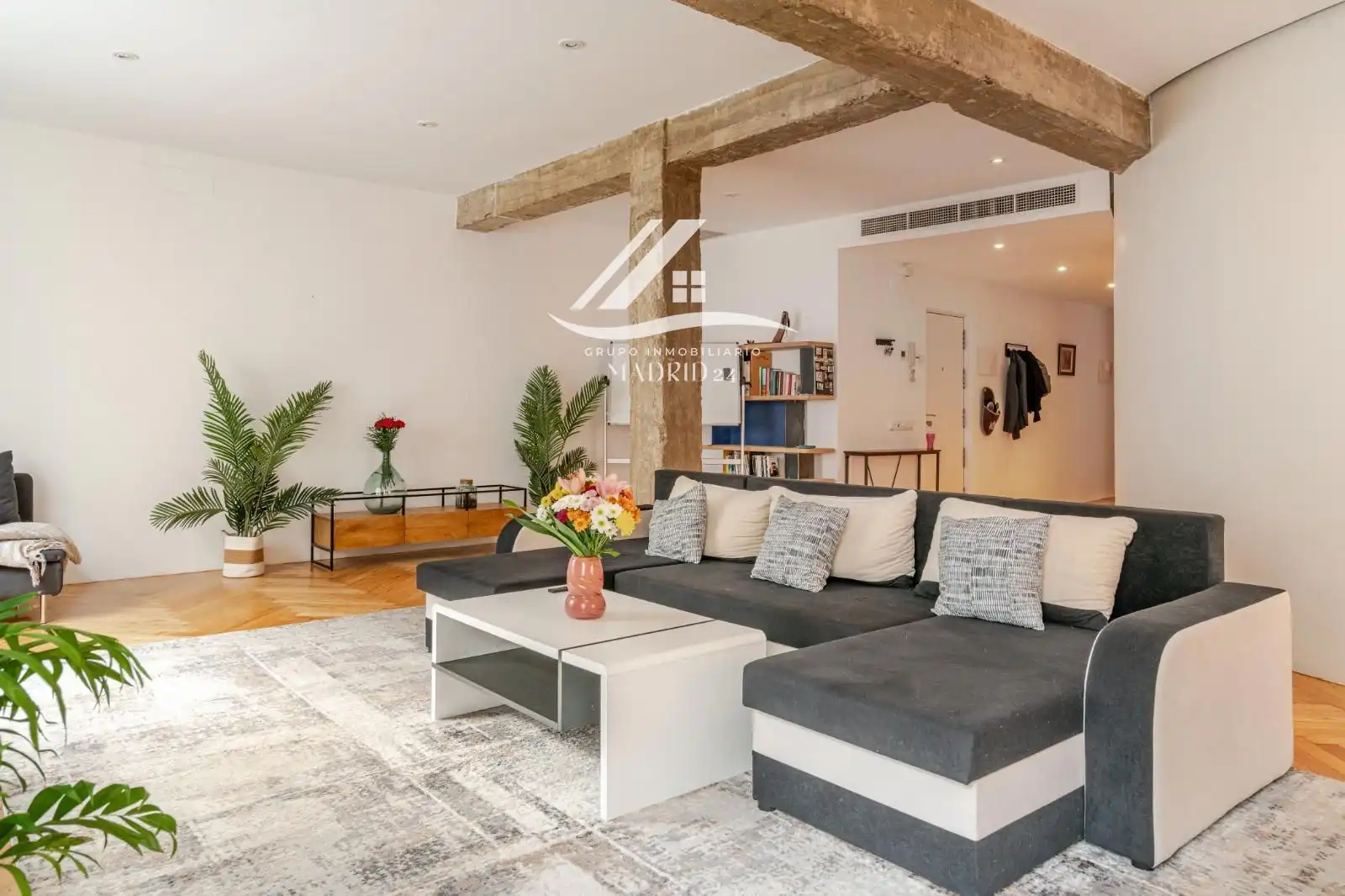 Sala de estar de Piso de alquiler en Madrid con Aire acondicionado, Calefacción y Amueblado