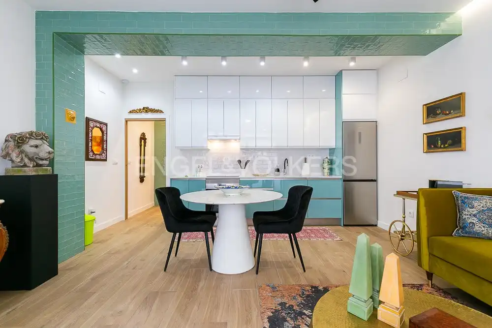 Kitchen of Flat for rent in Valencia  with Air Conditioner, Heating and Furnished