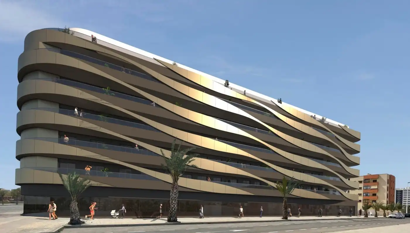 Vista exterior de Piso en venta en Elche / Elx con Aire acondicionado, Calefacción y Terraza