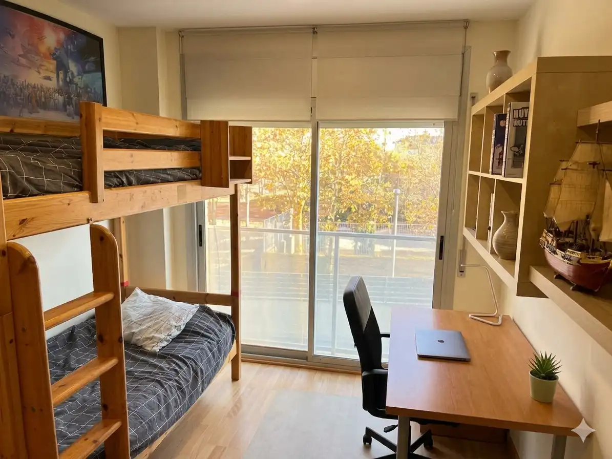 Schlafzimmer von Wohnung zum Verkauf in Sant Cugat del Vallès mit Klimaanlage, Heizung und Abstellraum