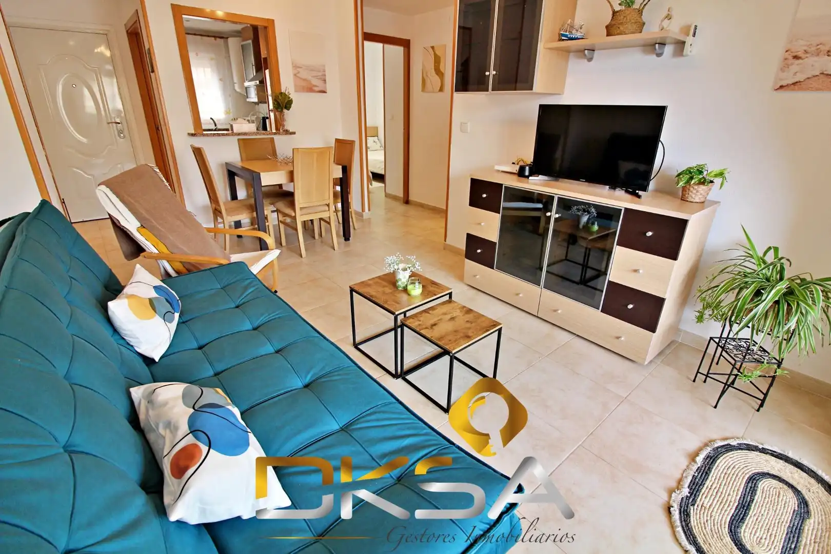 Living room of Apartments for rent in Oropesa del Mar / Orpesa  with Air Conditioner, Heating and Private garden