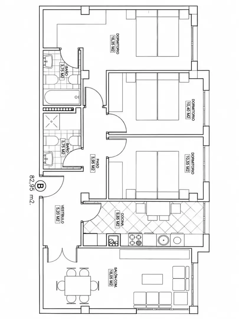 Piso de alquiler en Siero con Calefacción, Parquet y Trastero