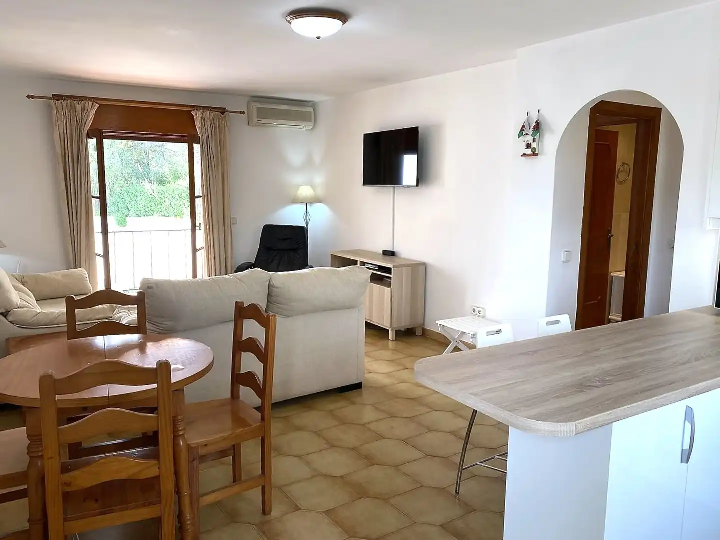 Living room of Apartments for sale in Mijas  with Air Conditioner, Terrace and Furnished