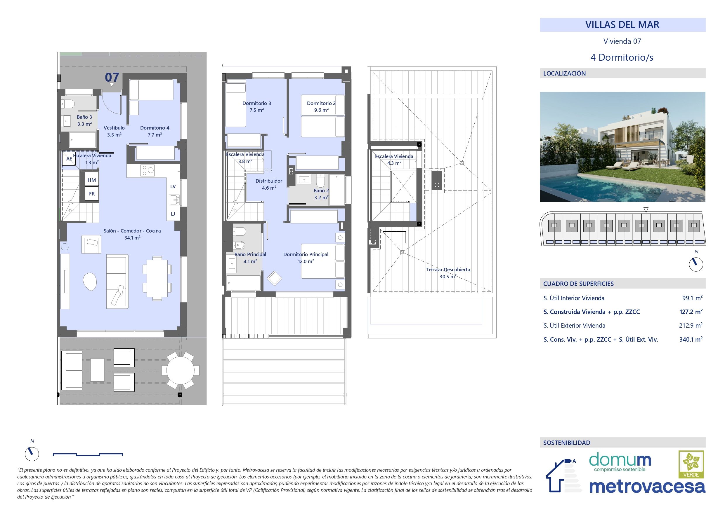 Casa o xalet en venda en Castellón de la Plana / Castelló de la Plana amb Aire condicionat, Jardí privat i Terrassa