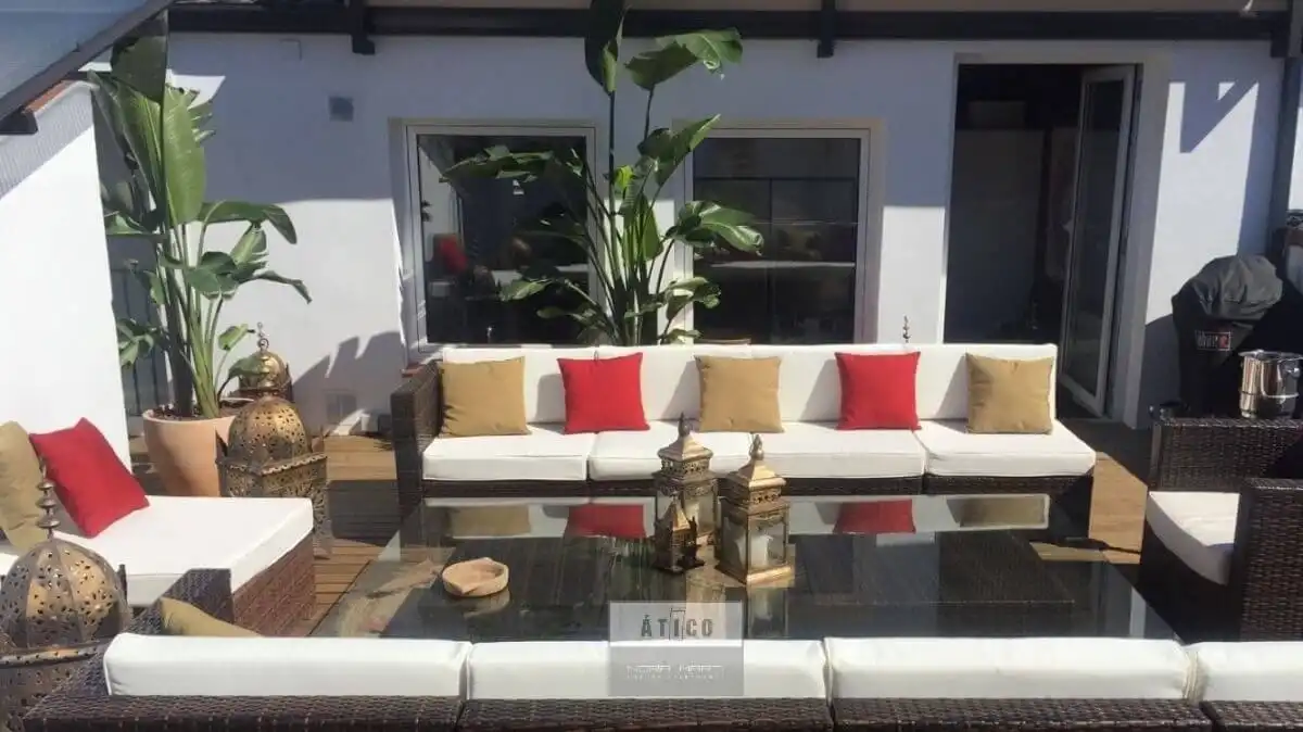 Terrasse von Loft zur Miete in Barcelona mit Klimaanlage, Heizung und Privatgarten
