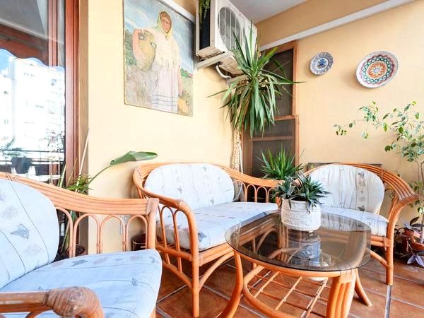 Balcony of Flat for sale in  Valencia Capital  with Air Conditioner, Terrace and Furnished